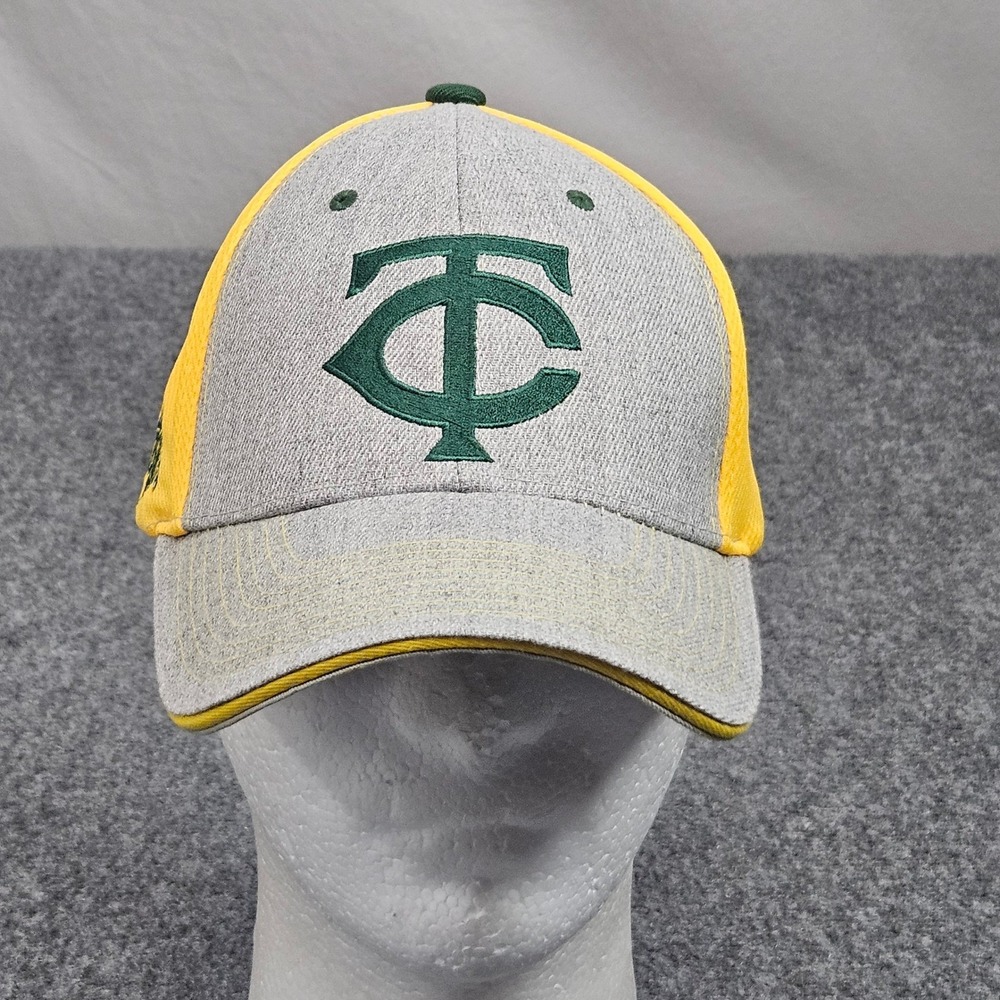 NDSU Bison‎ x Minnesota Twins Snapback Hat Mens Yellow Grey Cap TC Logo College